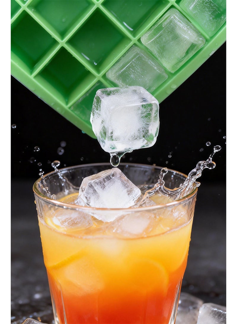 ٣ قطع قوالب ثلج سيليكون بأغطية - Image 2